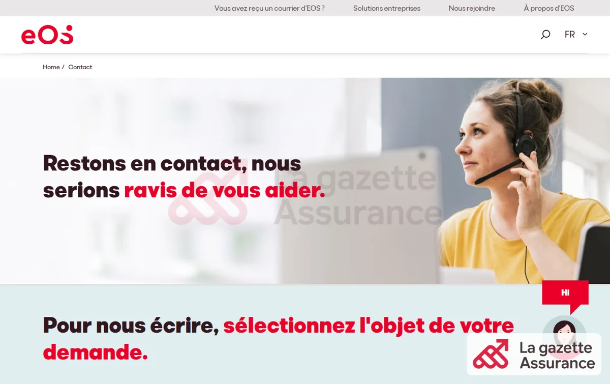 Capture : Contact - EOS France